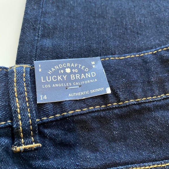 Girls Lucky Brand Dark Wash Skinny Jeans NWT - Picture 9 of 9